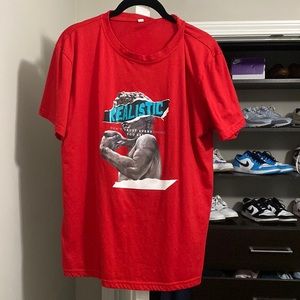 Red graphic tee
